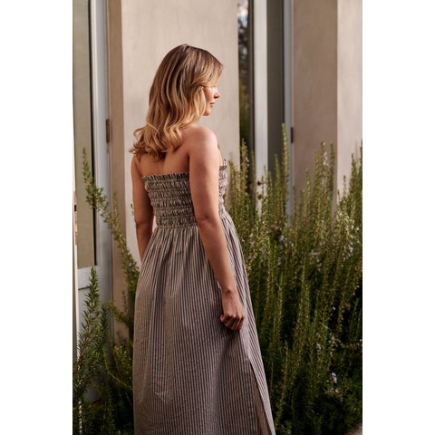 Leo stripe shirred dress - 104927_01_78387.jpeg